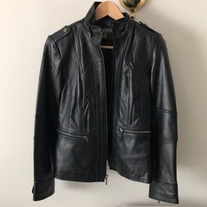 Women’s Kenneth Cole black leather jacket Sz S